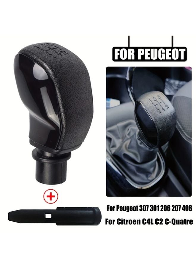Chrome Gear Lever With Leather Case For Peugeot Citroen Manual 5 Speed Car - Image 4